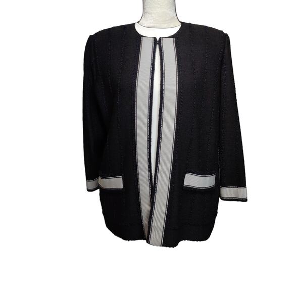 NWT Vintage Lihli for Saks Fifth Ave Sz 14 Blouse Cardigan Sweater Blazer Set - Picture 1 of 13